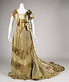 Ball gown, Driscoll (American, founded ca. 1864), silk, metallic thread, glass, American