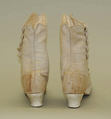 Wedding ensemble, silk, cotton, leather, linen, American