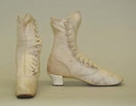 Wedding ensemble, silk, cotton, leather, linen, American