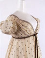 Evening dress, cotton, metallic thread, French