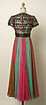 Evening dress, Sarmi, silk, metallic thread, plastic, American