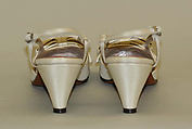 Evening shoes, Herbert Levine Inc. (American, founded 1949), silk, leather, American