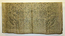 Shawl, silk, metallic thread, American or European