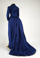 Visiting dress, silk, glass, cotton, French