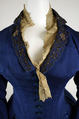 Visiting dress, silk, glass, cotton, French