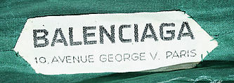 Evening ensemble, House of Balenciaga (French, founded 1937), cotton, silk, synthetic fiber, French