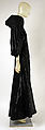 Evening coat, House of Vionnet (French, active 1912–14; 1918–39), silk, plastic, French