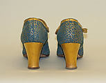 Evening shoes, leather, probably American