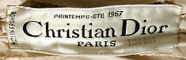 Evening dress, House of Dior (French, founded 1946), silk, plastic, glass, French