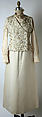 Evening ensemble, Valentino (Italian, born 1932), silk, metallic thread, glass, rhinestones, Italian