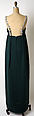 Evening dress, James Galanos (American, Philadelphia, Pennsylvania, 1924–2016 West Hollywood, California), wool, glass, American