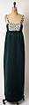 Evening dress, James Galanos (American, Philadelphia, Pennsylvania, 1924–2016 West Hollywood, California), wool, glass, American