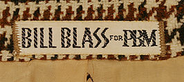 Suit, Bill Blass (American, Fort Wayne, Indiana 1922–2002 New Preston, Connecticut), wool, American