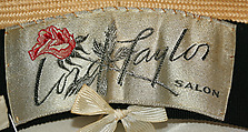 Hat, Lilly Daché (American (born France), Bègles 1898–1989 Louvecienne), straw, American