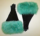 Gloves, leather, fur, French