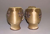 Evening shoes, silk, leather, metallic, probably American