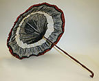 Parasol, silk, cotton, wood, American or European