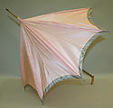 Parasol, silk, wood, American or European