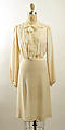 Afternoon dress, silk, cotton, American or European