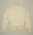 Blouse, silk, cotton, American