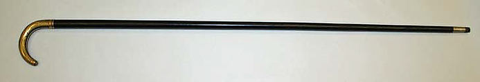 Cane, wood, ivory, metal, American or European