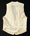 Evening vest, cotton, American
