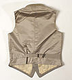 Vest, silk, cotton, American