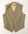 Vest, silk, cotton, American