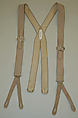 Evening suspenders, silk, elastic, French