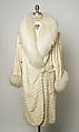 Coat, fur, silk, American or European