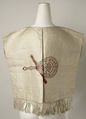 Bib, linen, silk, American or European