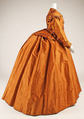 Visiting dress, silk, American