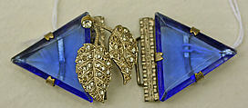 Evening belt buckle, glass, rhinestones, metal, European, Eastern