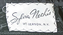 Evening dress, Sylvia Nechis, silk, metallic thread, American