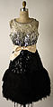 Evening dress, Yves Saint Laurent (French, founded 1961), silk, plastic, feathers, glass, French