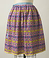 Skirt, Giorgio di Sant&#39;Angelo (American, born Italy, 1933–1989), cotton, synthetic fiber, American