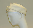 Pillbox hat, House of Balenciaga (French, founded 1937), leather, French