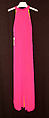 Evening ensemble, (a) Yves Saint Laurent (French, founded 1961), (a) silk; (b, c) leather, French