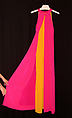 Evening ensemble, (a) Yves Saint Laurent (French, founded 1961), (a) silk; (b, c) leather, French