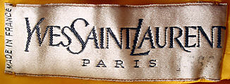 Evening ensemble, (a) Yves Saint Laurent (French, founded 1961), (a) silk; (b, c) leather, French