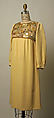 Cocktail dress, Yves Saint Laurent (French, founded 1961), silk, metallic thread, plastic, glass, French
