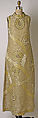 Evening dress, Mila Schön (Italian, born Yugoslavia, 1916–2008 Alessandria), silk, glass, plastic, Italian