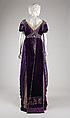 Evening dress, House of Worth (French, 1858–1956), silk, cotton, metallic threads, glass, French