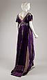 Evening dress, House of Worth (French, 1858–1956), silk, cotton, metallic threads, glass, French