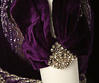 Evening dress, House of Worth (French, 1858–1956), silk, cotton, metallic threads, glass, French
