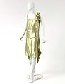 Evening dress, House of Chanel (French, founded 1910), silk, plastic (cellulose acetate), French