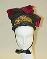 Hat, silk, cotton, plastic, French