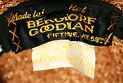 Hat, Madame Suzy (French), straw, cotton, American