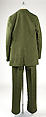 Ensemble, Pierre Cardin (French (born Italy), San Biagio di Callalta 1922–2020 Neuilly), wool, plastic, metal, French