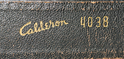 Belt, Calderon, leather, metal, American
